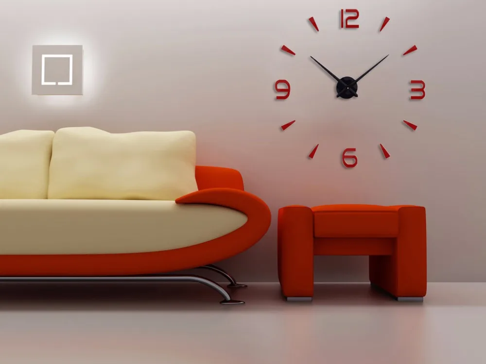 Muhsein Супер 3D DIY большие настенные часы акриловые металлические зеркальные Супер Большие персонализированные цифровые настенные часы