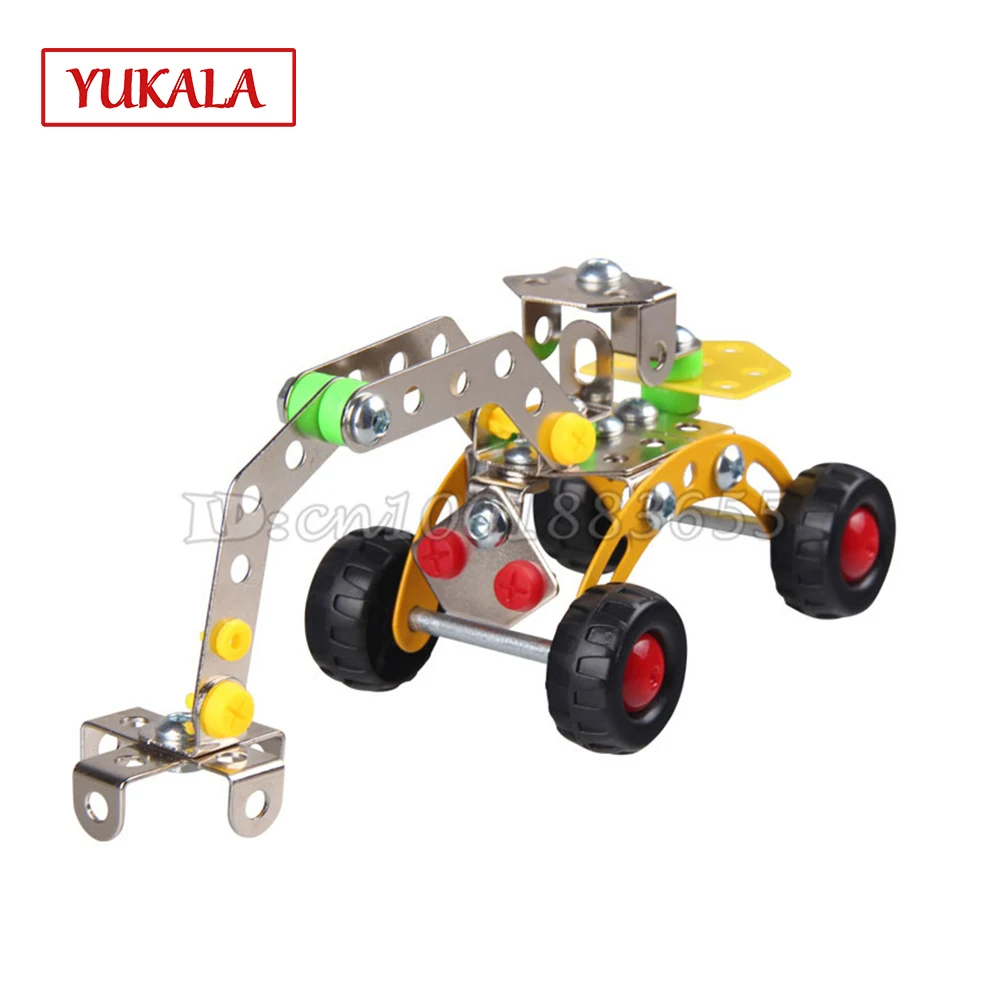 Экскаватор самосборный из металлического сплава 816b 1|assembly car|screw puzzleassembly toy |