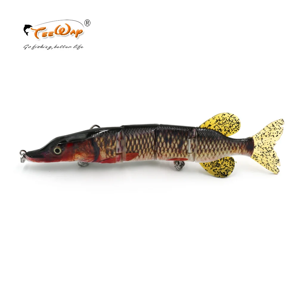 Teeway 1 шт. 26 см 108 г рыболовные приманки 4 Сегменты Swimbait Crankbait жесткая приманка для рыбалки с Искусственные Крючки рыболовные воблеры - Цвет: Color B