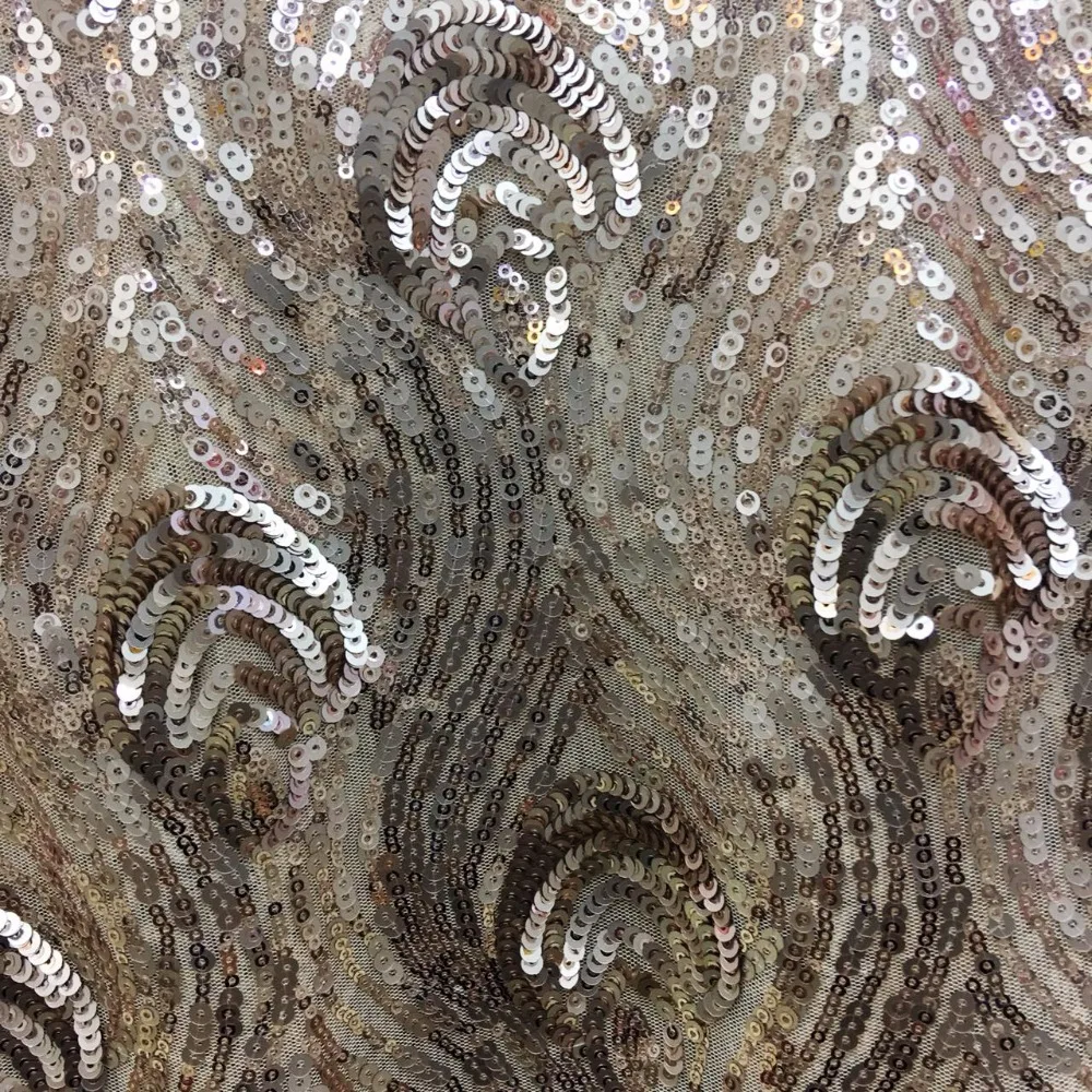 LASUI новый специальный 1 ярд Благородные Золотые блестки вышивка сетка кружева