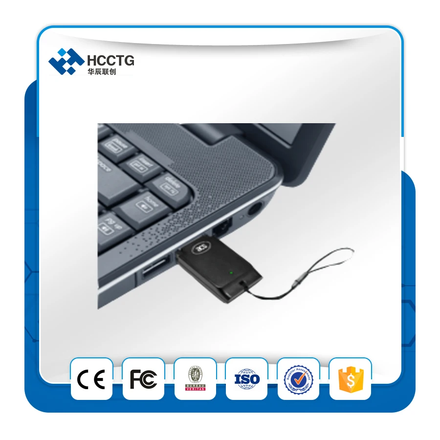 ISO 7816 SIM размер USB полноскоростной интерфейс считыватель смарт карт ACR39T A1|card - Фото №1