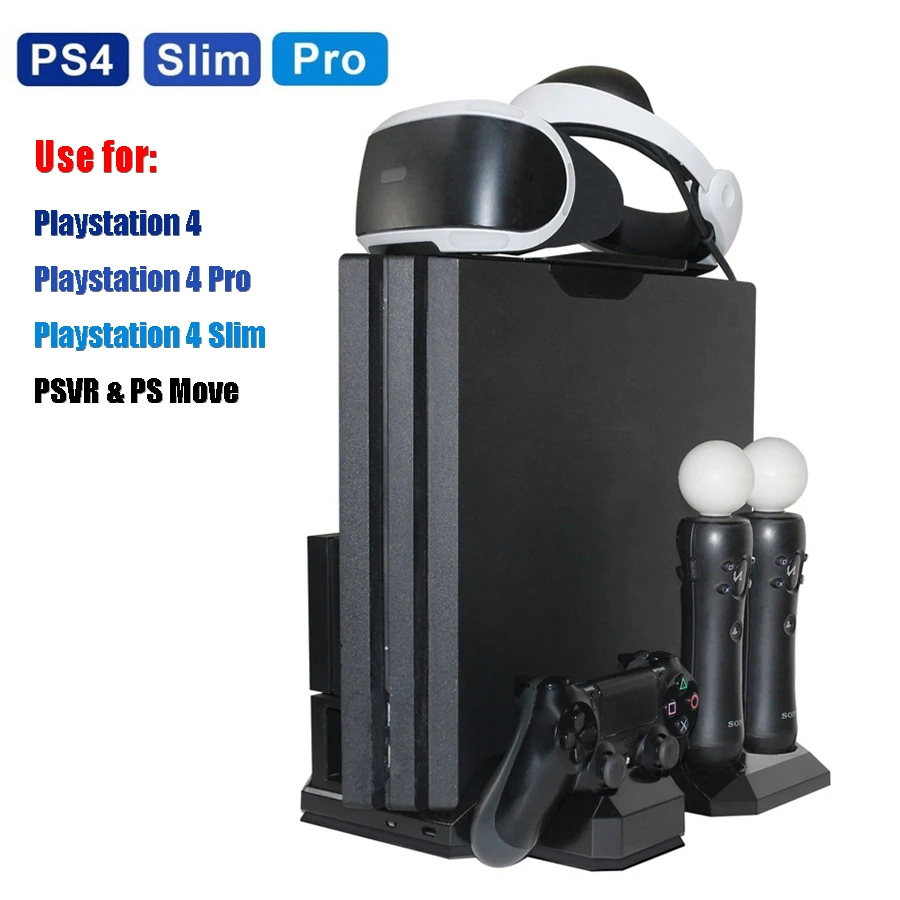 Многофункциональная Вертикальная охлаждающая подставка для PS4 Pro Slim & PS VR