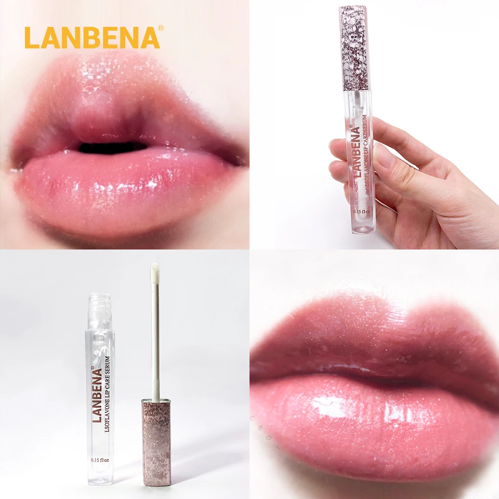 LANBENA Lsoflavone Уход за губами Сыворотка для губ Увеличение морщин губ уменьшение морщин против старения Увлажняющий Уход за губами
