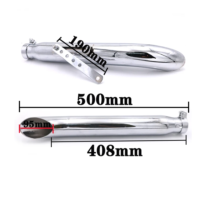 Chrome Turn-out Style Slip-on Universal Exhaust Muffler For Harley Dyna Softail Breakout Sportster 1200 883 FLHR Chopper | Автомобили и