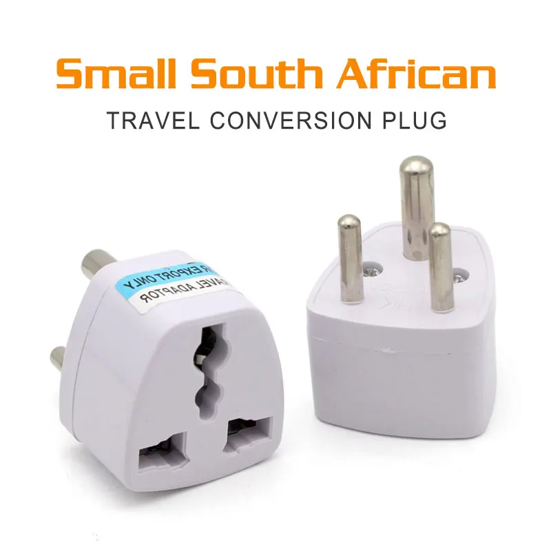 Серый 1PC 3 pin Universal UK/US/EU/AU to Small South Africa Plug India Travel Converter Adaptor AC Power Multi Outlet Adapter Socket - Цвет: Серый