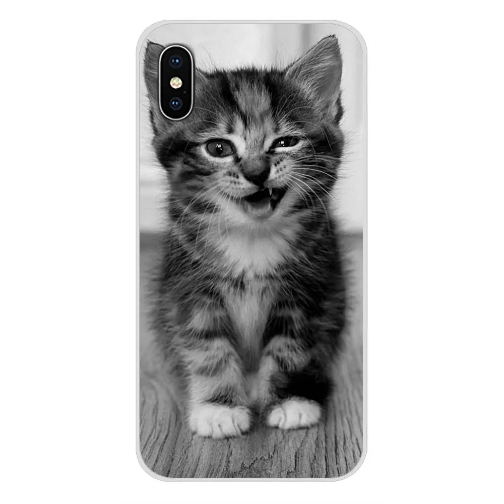 Для HTC One U11 U12 X9 M7 M8 A9 M9 M10 E9 Plus Desire 630 530 626 628 816 820 830 meow милый кот прозрачный чехол из