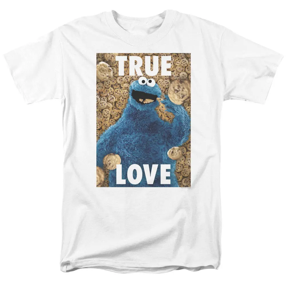 Улица Сезам Cookie Monster True Love лицензионный для взрослых Футболка мультфильм мужчин