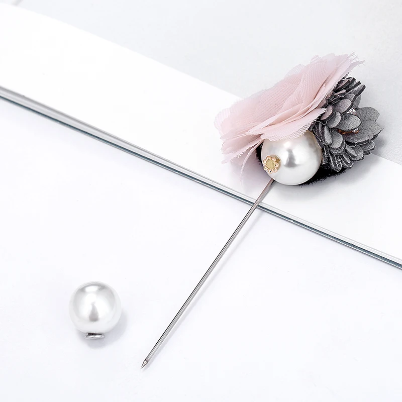 YAOLOGE милый кружевной цветок инкрустированный стразами брошь с искусственным