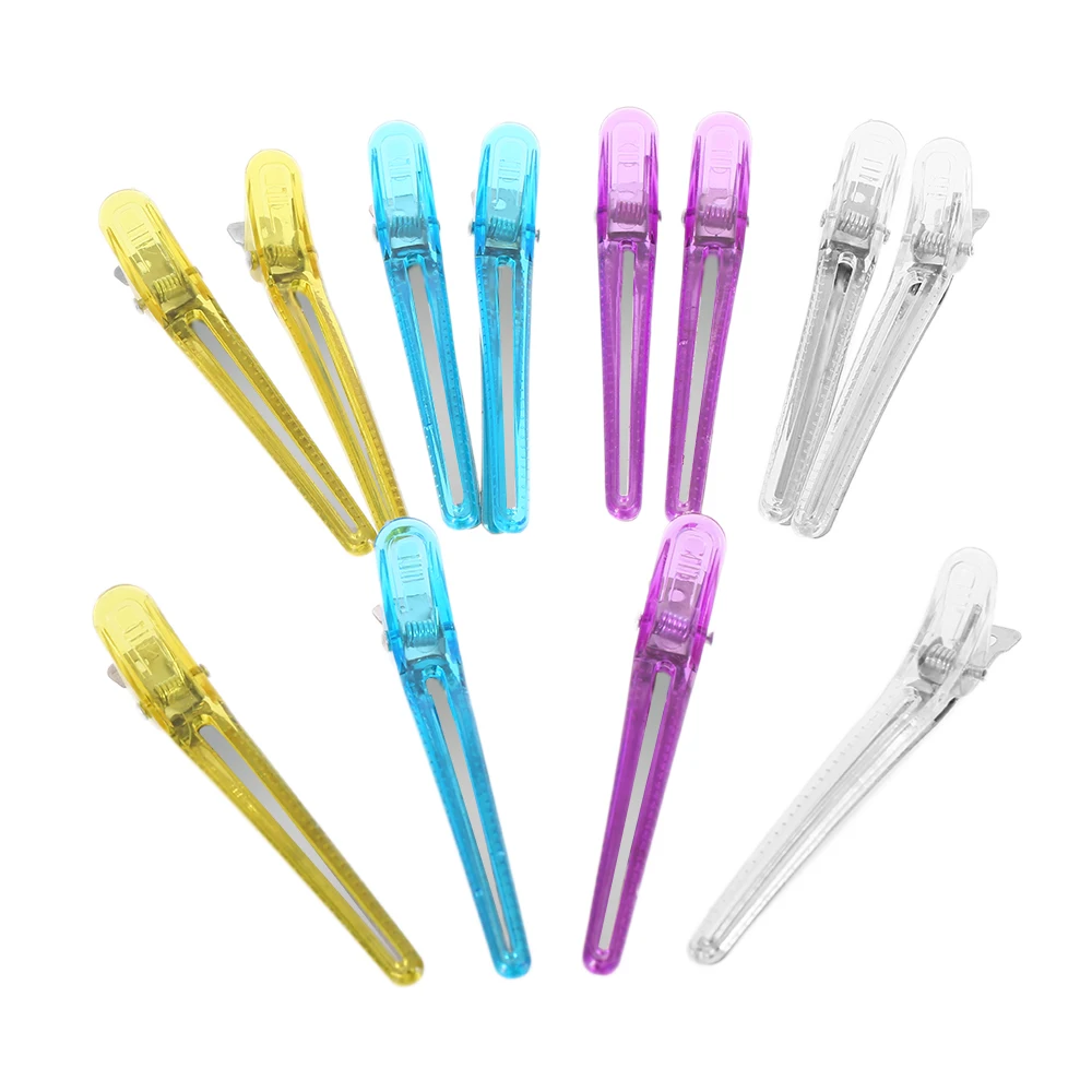 12Pcs/set Colorful Hair Grip Clips Professional Hairdressing Sectioning Cutting Clamps Salon Styling Tool | Красота и здоровье