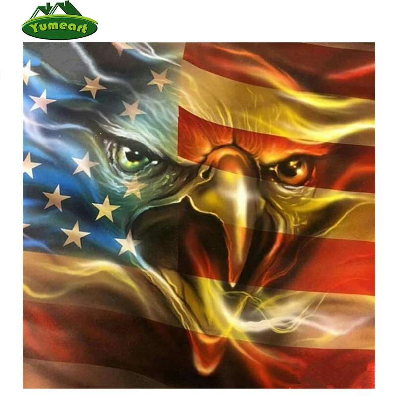 Алмазная живопись с орлом вышивка алмазная Орл и флаг стразы мозаика