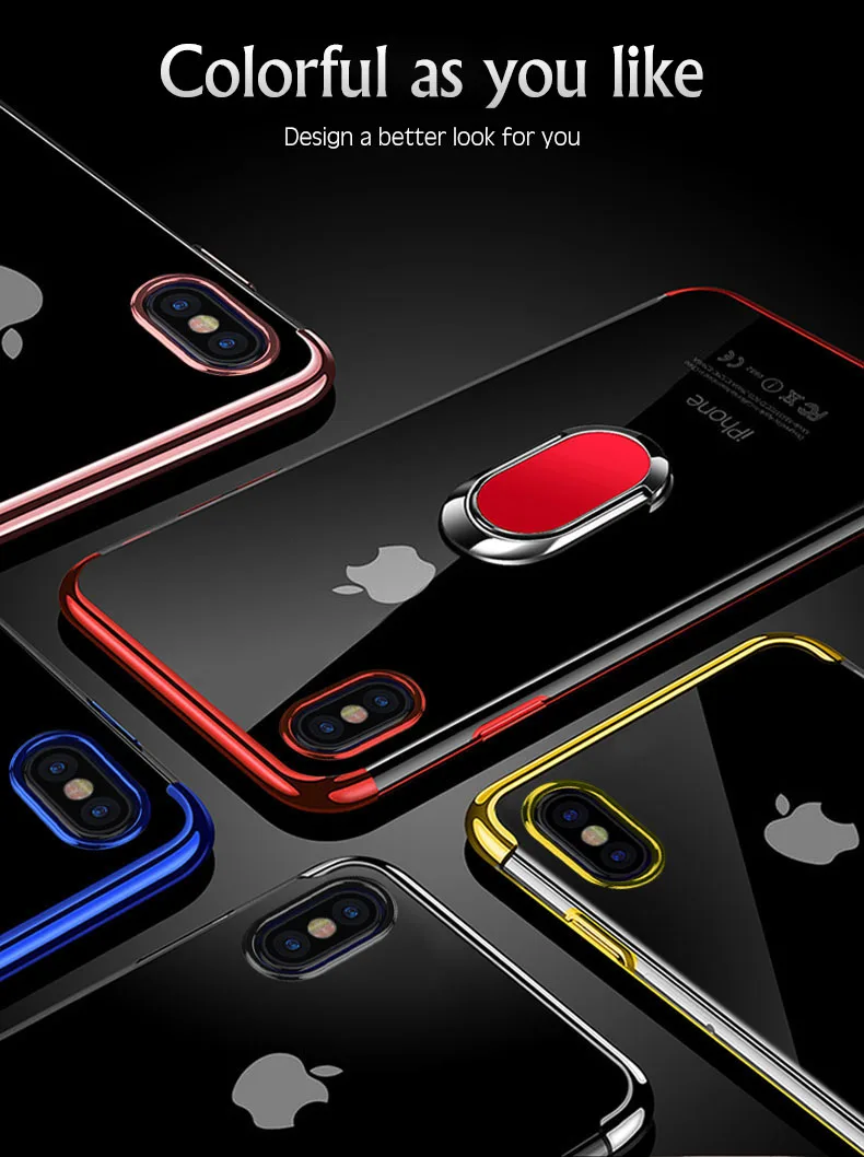 Кронштейн обшивки чехол s для iPhone 7 8 6 6s Plus Магнитный Автомобильный держатель Подставка прозрачный силиконовый чехол для iPhone 11 Pro XS MAX XR X Чехол