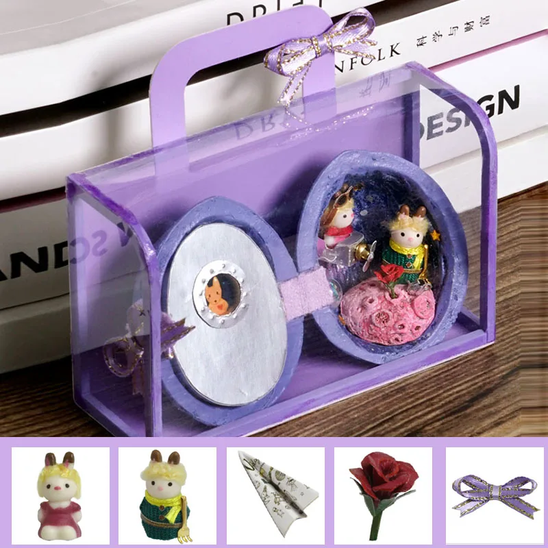 R-005 DIY Кукольный дом коробка театральные игрушки мебель 3D Деревянный миниатюрный дневник кукольный домик игрушка для детей подарки на день рождения семена мира R-002 - Цвет: R-005