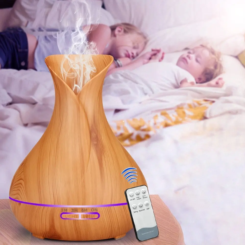 Увлажнитель воздуха ультразвуковой с ДУ и светодиодсветильник кой 500 мл|humidifier aroma