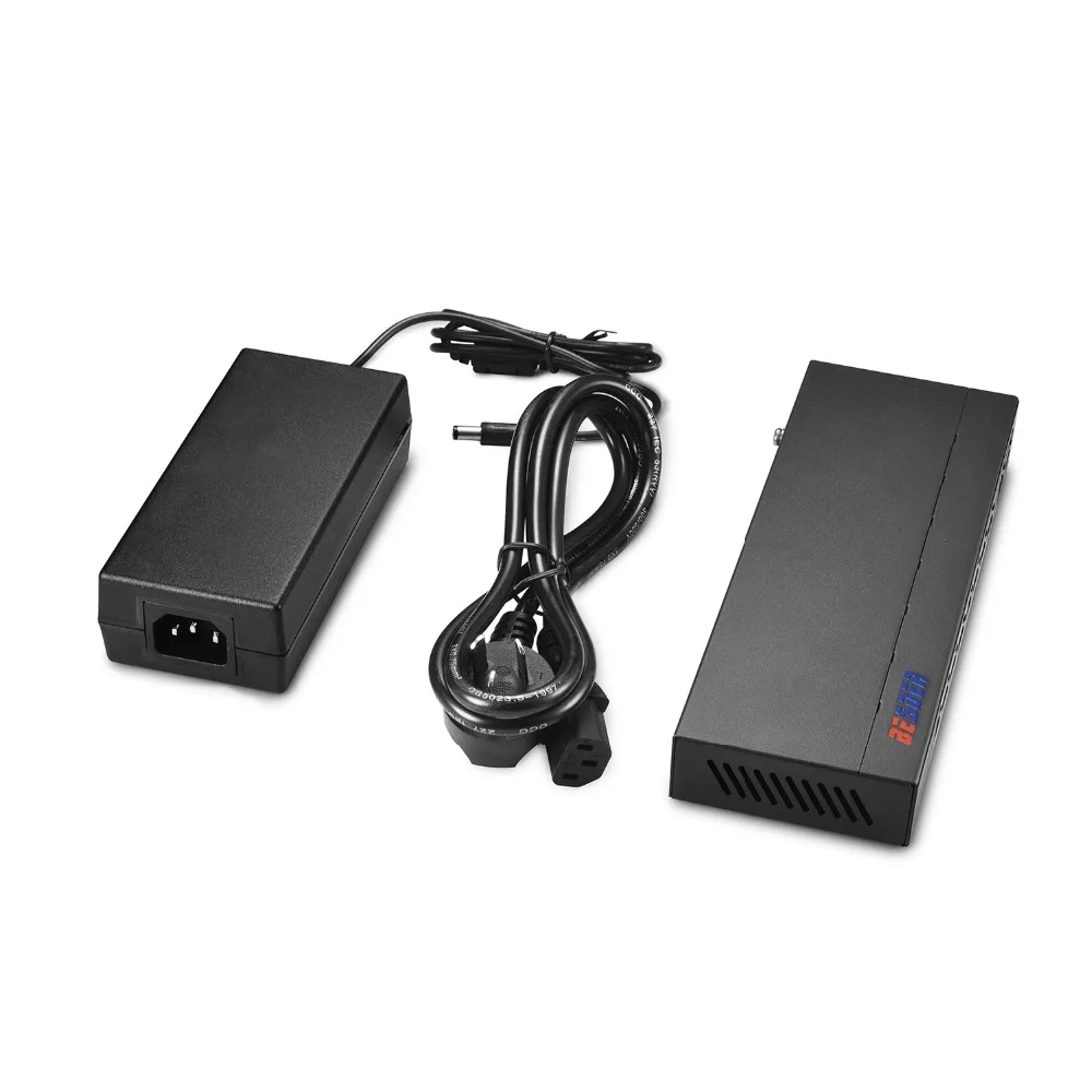 BESDER 802.3af/at 4CH POE коммутатор 6 портов 10/100 Мбит/с Ethernet 250 передача сигнала 4 порт s 1 NVR +