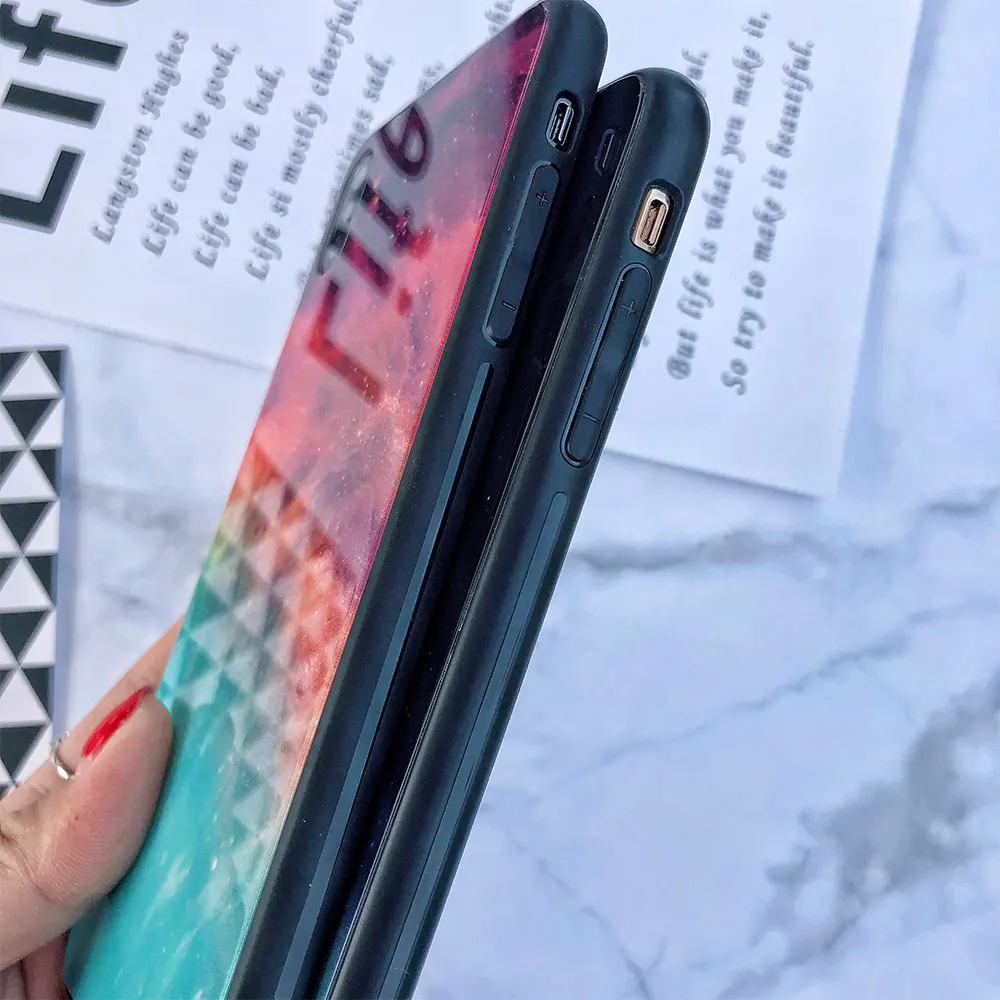 Стеклянный жесткий чехол для Huawei P30 Pro P20 Lite чехлы со звездным небом Mate 20 Nova 3 3i