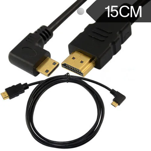 Кабель с левым углом 1 4 м HDMI 0 15 штекер мини штекер|left angle|male to male hdmihdmi mini plug |
