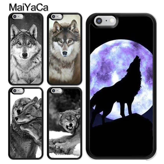 Классический крутой хипстерский волк MaiYaCa для iPhone 4S SE 5C 5S 5 6 6S 7 8 Plus X XR XS MAX черный