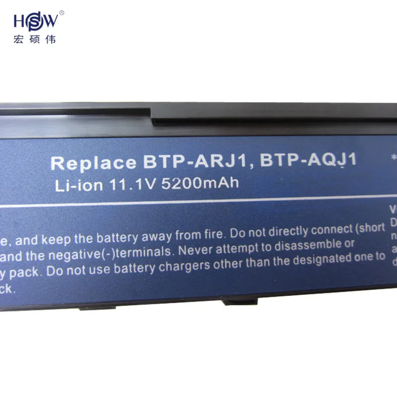 HSW 5200 мАч батарея для Acer Aspire 2420 3620 5540 5590 2920 3640 2920Z 3670 5560 BTP-ANJ1 BTP-AOJ1 BTP-APJ1 BTP-AQJ1 BTP-ARJ1 |