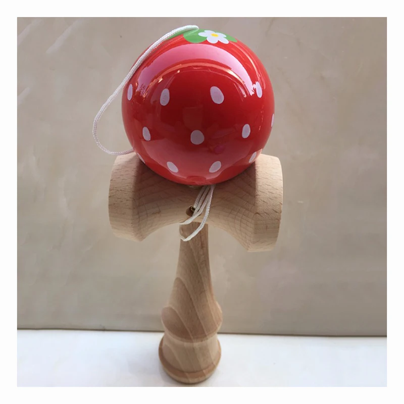 6 см Клубничные животные Kendama шары деревянные жонглирование умелые профессиональные спортивные игрушки для детей и взрослых
