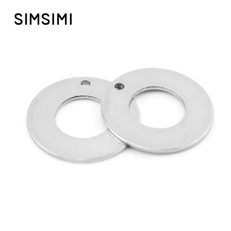 

DIY small 20mm 0.8" Stamping inner hole circle annulus circular ring tags Pendant stainless steel jewelry wholesale 100pcs