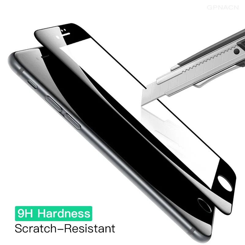 Защитное стекло 9D для iPhone 7 8 plus XR XS Max X 6 Plus 9h | Мобильные телефоны и аксессуары