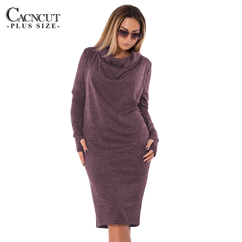 5XL 6XL осенне-зимнее платье размера плюс с карманом большого свободное