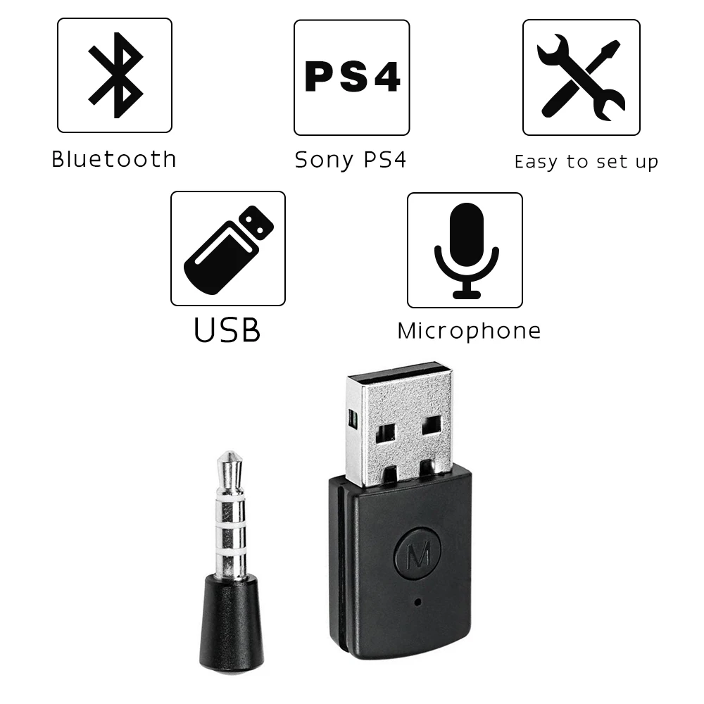 2017 Mini Bluetooth Беспроводной гарнитура наушники с микрофоном адаптер 4.0 PS4 USB Dongle для