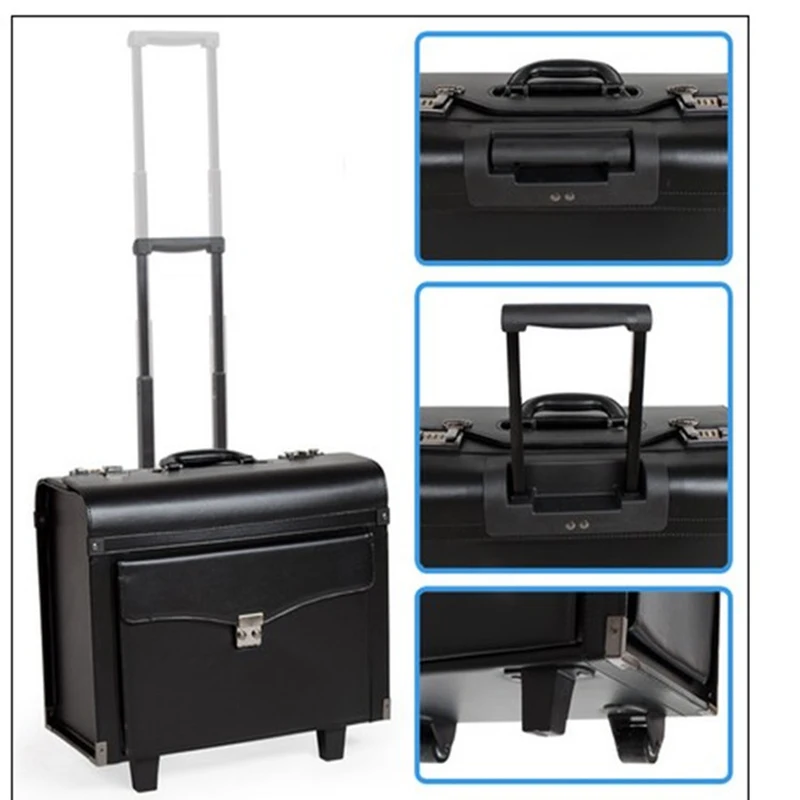 

Letrend Business Rolling Luggage Casters Cabin Trolley Multifunction Women Travel Duffle High-capacity Carry On Suitcase Wheels