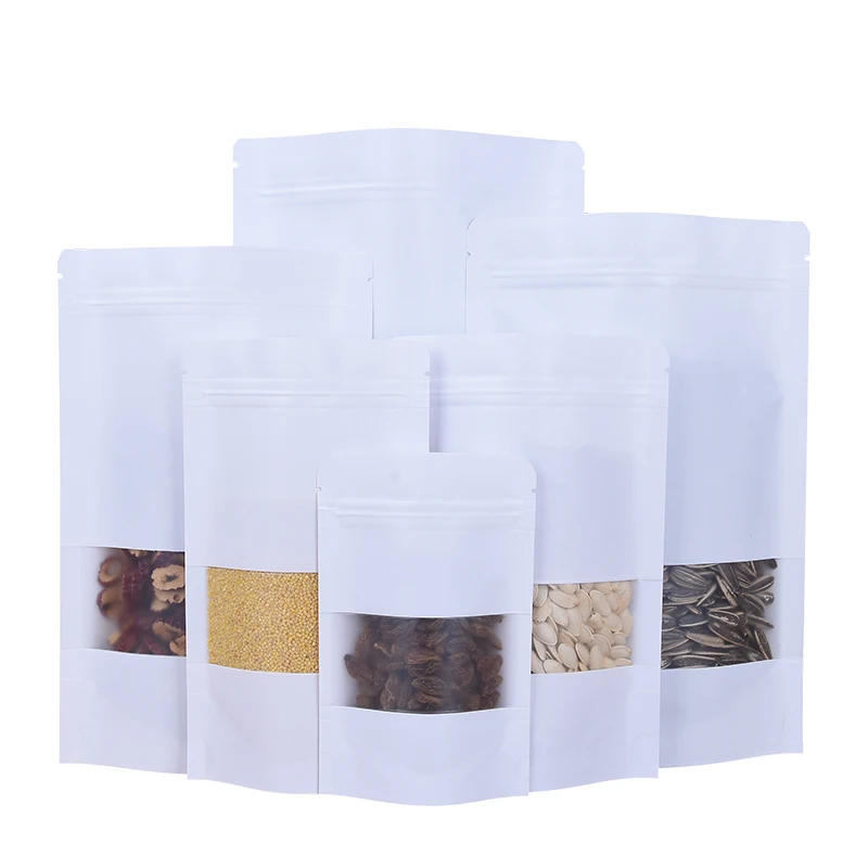 Термоуплотнение стоячий клапан 14x20 см пакет из крафт бумаги с застежкой молнией