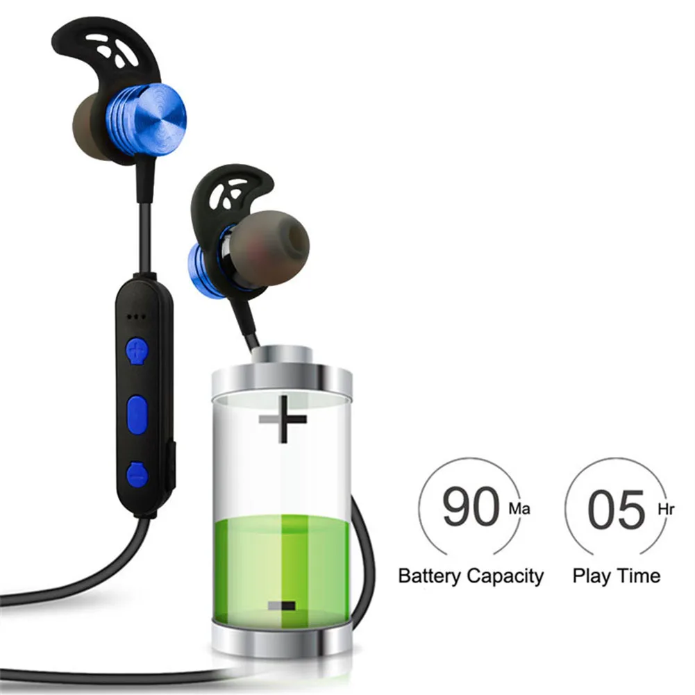 Беспроводной Магнитная Bluetooth наушники с шейным спортивные басовая гарнитура