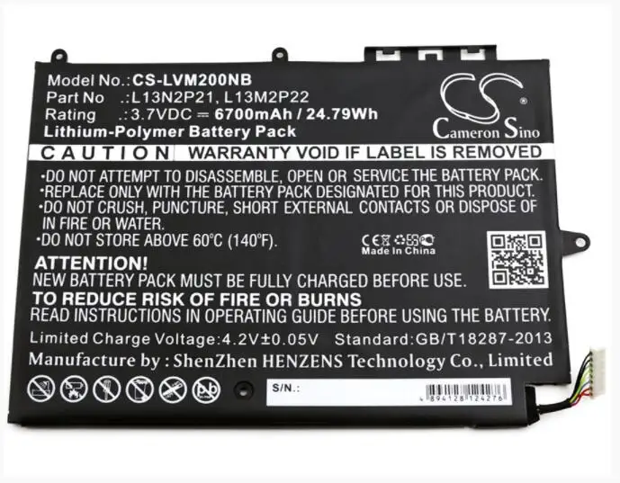 

Cameron Sino 6700mAh battery for LENOVO Miix 2 10 3 10 3-1030 1ICP4/83/103-2 C2-X1-d21 L13M2P22 L13N2P21