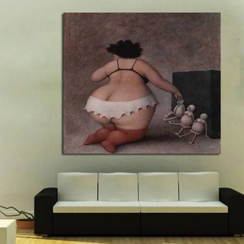 Ручная роспись абстрактная мультяшная фигура картины маслом на холсте домашний