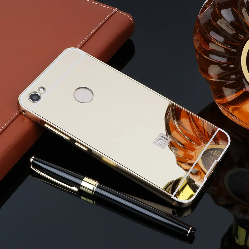 Для Xiaomi Redmi Примечание 5A Prime чехол 64 ГБ 32 ГБ жесткий алюминиевый бампер акриловый зеркальный чехол для Redmi Note 5 A Prime чехол для телефона Capa - Цвет: gold