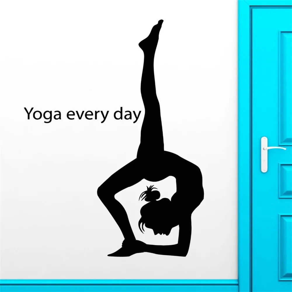 Виниловая наклейка на стену для йоги гимнастики спорта | Дом и сад