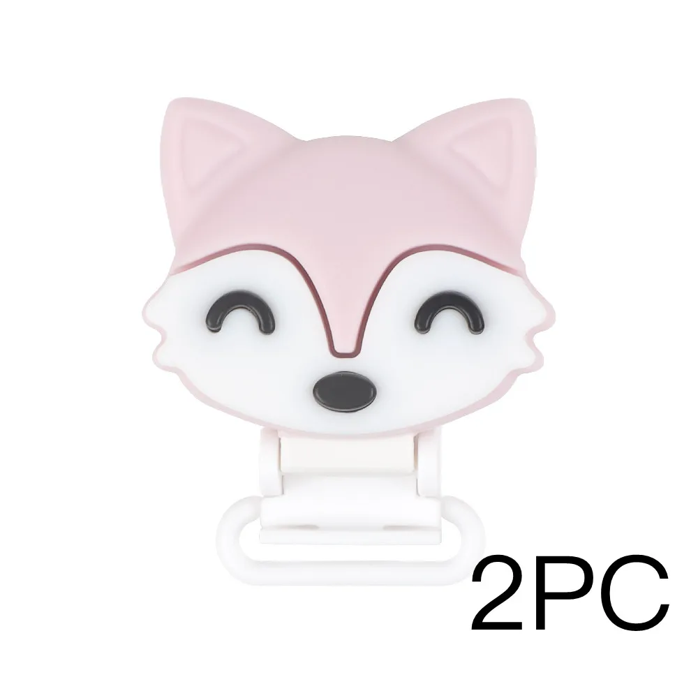 Clips 2pc TYRY. HU Fox, детский прорезыватель, сделай сам, Bebe, бижутерия, кольцо, еда, силиконовые прорезыватели, игрушки для кормления, соски, клипсы, прорезыватели - Цвет: Clips 2pc