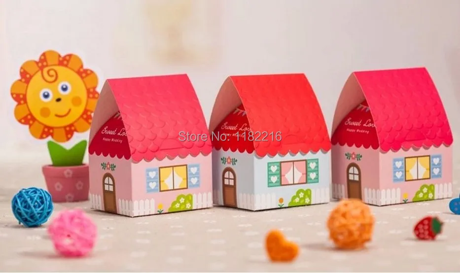 100 шт Новое поступление креативные милые домашние свадебные коробки для конфет