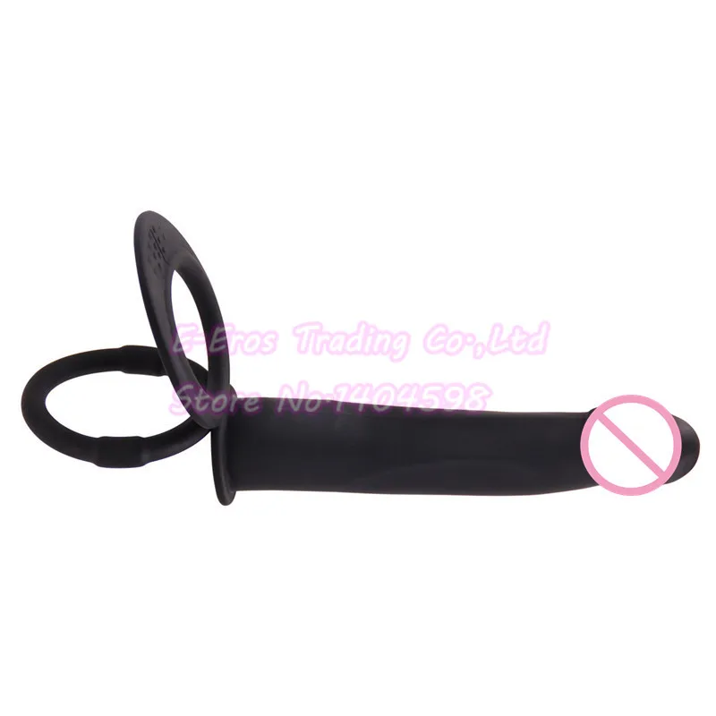 Двойной Prober проникновение ремень на фаллоимитатор Силиконовые анальные