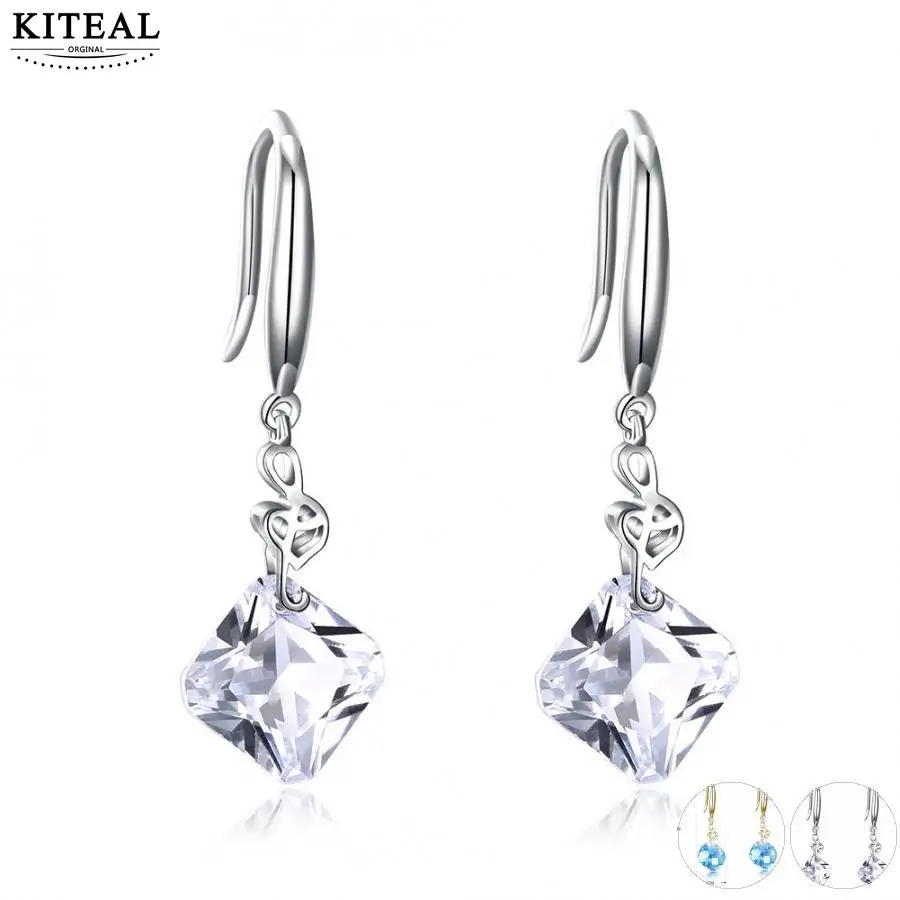 KITEAL 2018 women earrings 925 sterling silver cubic cz zircon jewelry earings bijoux femme|Серьги-подвески| |