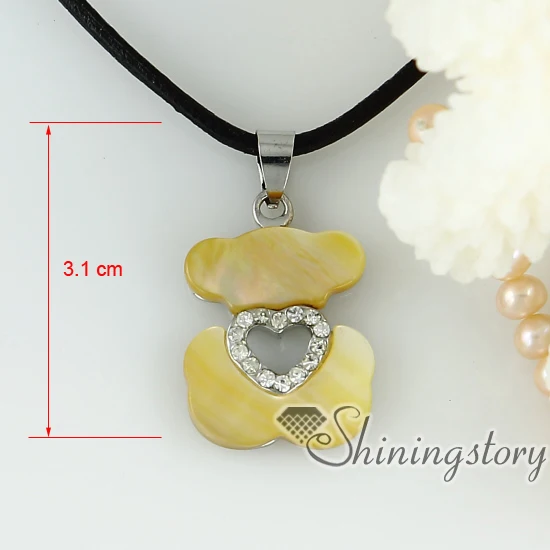 

white oyster shell yellow oyster shell pink oyster shell rainbow abalone Shell rhinestone heart necklaces with pendants