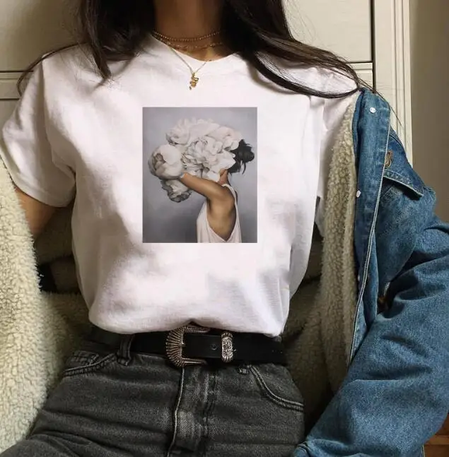 Новая хлопковая Сексуальная рубашка с короткими рукавами цветочным принтом и