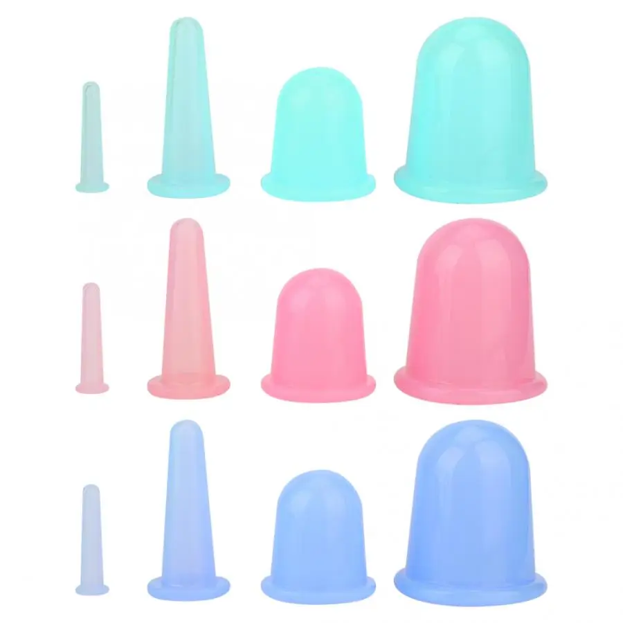 4 шт. вакуумный массажер для лица чашка массажа шеи тела лифтинга уход за лицом