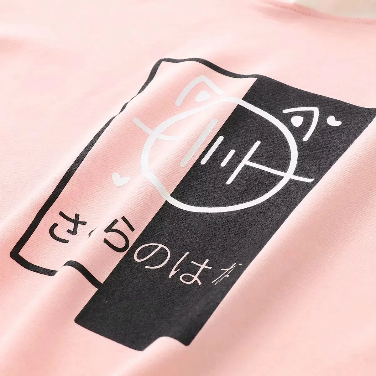 Kpop Harajuku милые толстовки с принтом женская повседневная одежда японский Kawaii графический пуловер Mori Girl прекрасный аниме розовый Свитшот