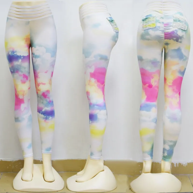 DutteDutta 2018 Women Sexy Scrunch Yoga Legging Colorful Push Up Butt Leggings Hip With Pocket Sport Running Elastic Pants | Спорт и