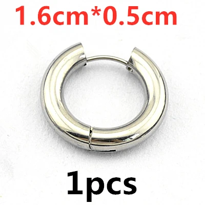 1pcs weight 8g Серьги-кольца для мужчин и женщин, маленькие круглые кольца из нержавеющей стали, модные ювелирные изделия для ушей, брендовые, опт, не линяют, универсальные - Окраска металла: 1pcs weight 8g