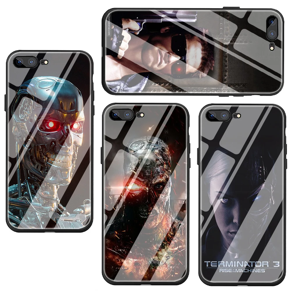 Защитный чехол из закаленного стекла Terminator для iphone SE 2020 5 6 6S Plus 7 8 X XS XR 11 Pro