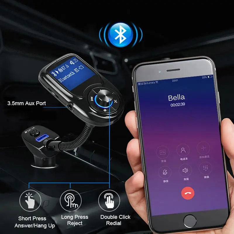 Onever Bluetooth автомобильный комплект MP3 плеер адаптер для радио USB зарядное