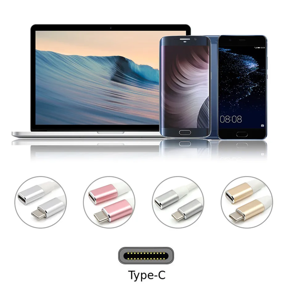Удлинительный кабель USB C с разъемом «Папа-мама» для Macbook, кабели для конвертеров USB 3,1, зарядный кабель для телефона type-C, аудио-видео шнур