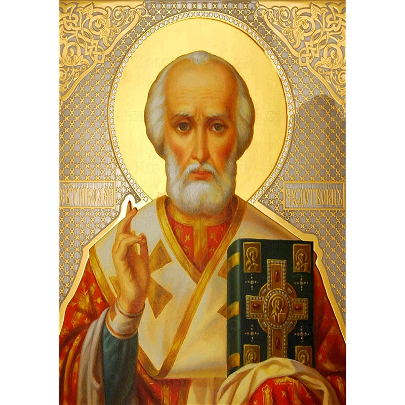 Orthodox Church 5D diy Diamond embroidery diamond painting cross stitch kits mosaic pattern true religious men Christmas gift | Дом и сад