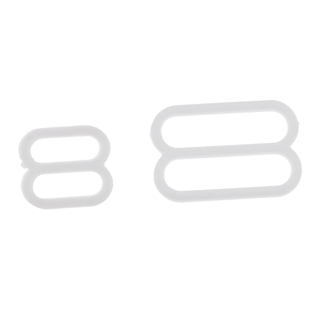 Сменные пластиковые пряжки для регулировки нижнего белья 8 мм/15 мм 100 шт.|Пряжки и
