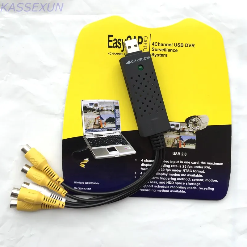 4 канала USB2.0 Видео Аудио захвата карты CH 25fps/4ch бесплатная доставка|card card|ch chcard capture